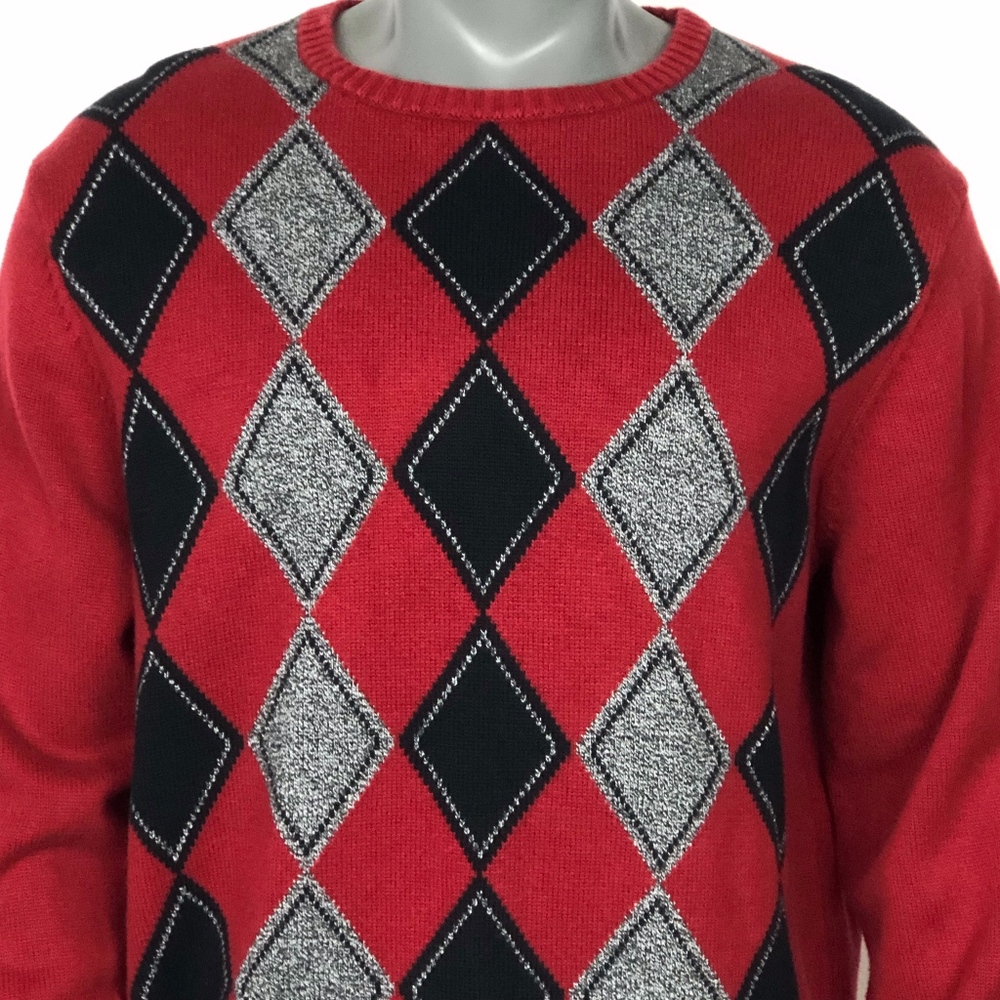 Geoffrey Beene Argyle Crewneck sweater